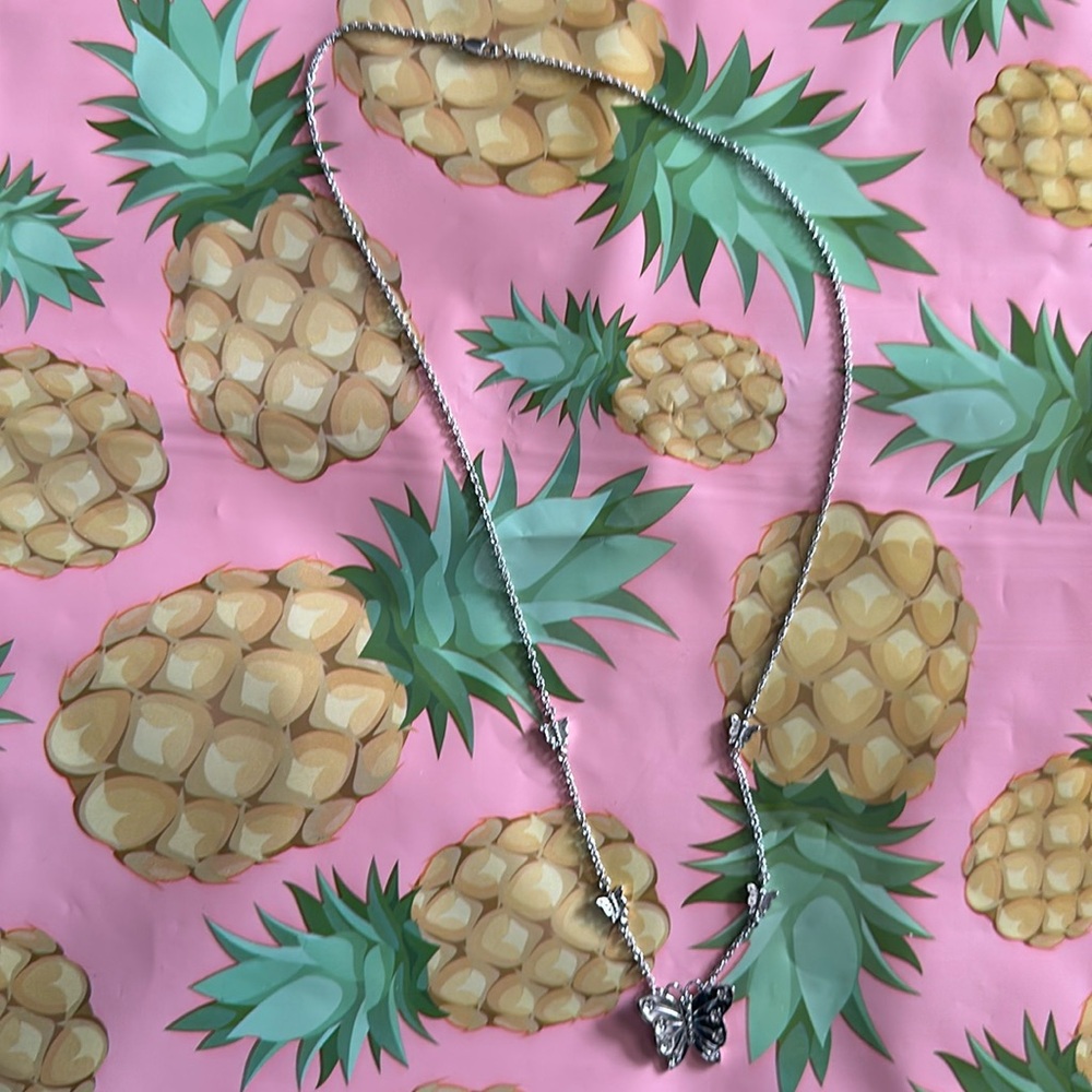 Butterfly necklace 21 inches chain length and 9 inches length with both pieces
